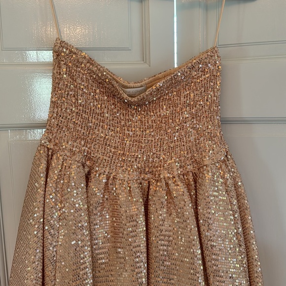 Caroline Constas Bianca Sequined Strapless Mini Dress Size S - Picture 2 of 5